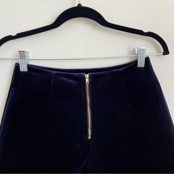 Urban Outfitters Velvet A-line Mini Skirt in Dark Blue size Small - Picture 8 of 10